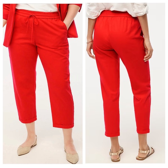 J crew Cotton Linen Blend Drawstring Pants - Picture 9 of 10